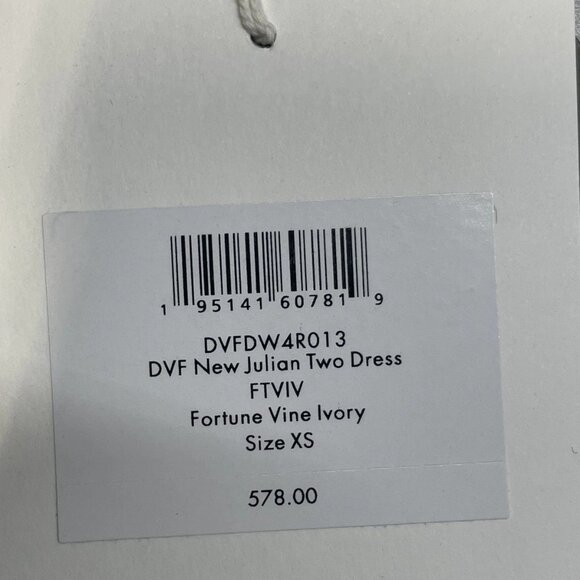 Diane von Furstenberg Women's Julian Two Wrap Dress Fortune Vine Print Size XS - Picture 7 of 8